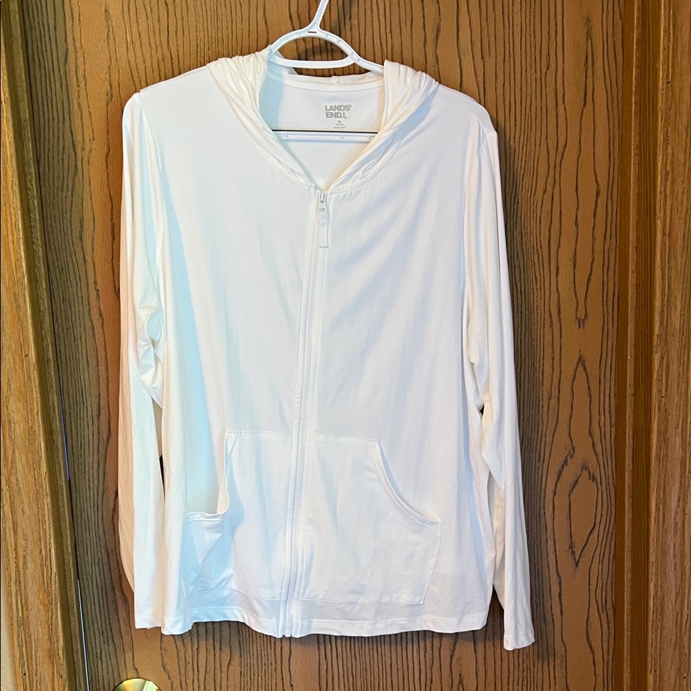 Lands' End Classic White Hoodie